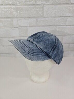Blue denim baseball cap